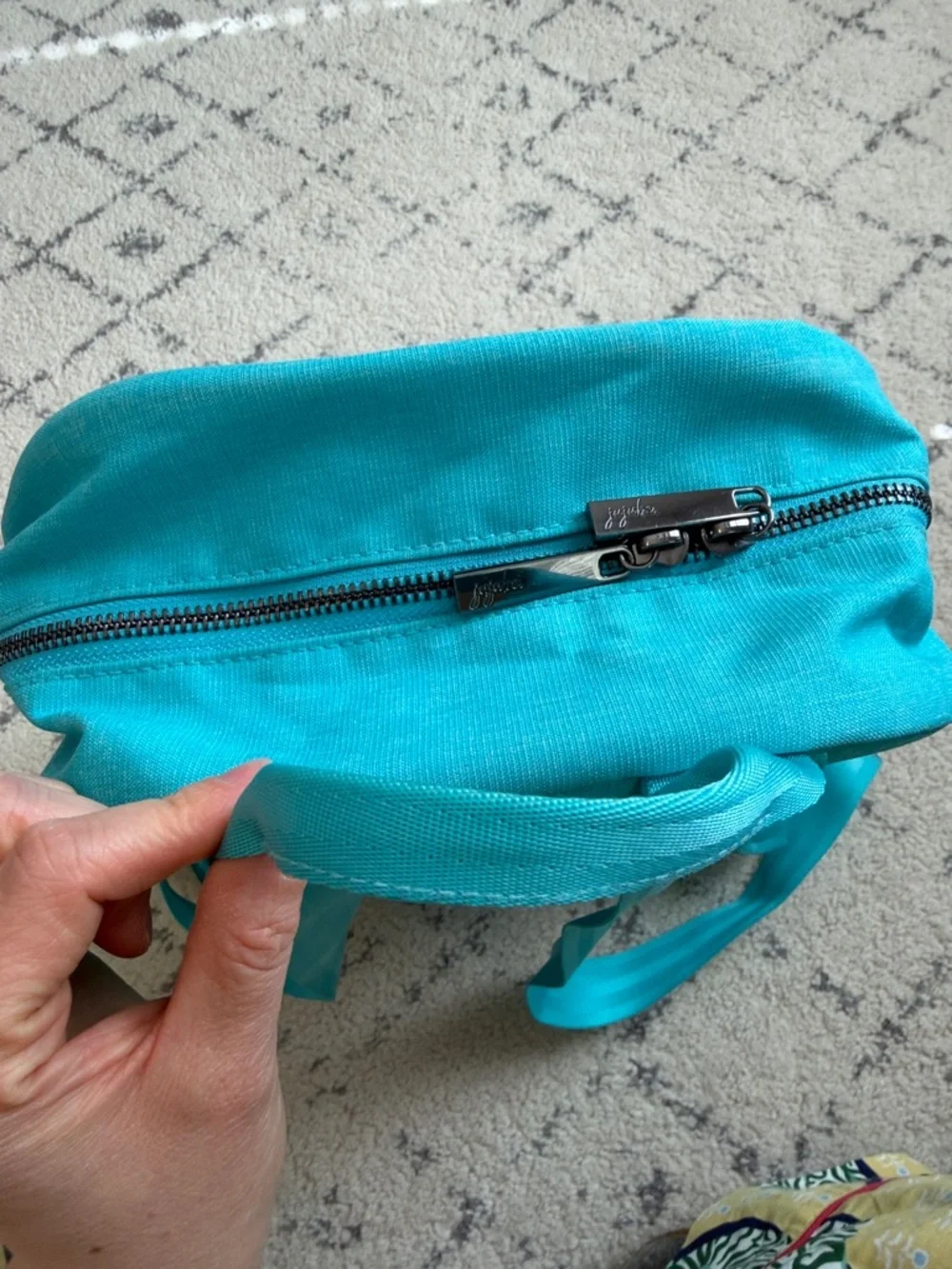 JuJuBe Chromatics Midi Backpack in Electric Blue and Be Quick in Neon Coral